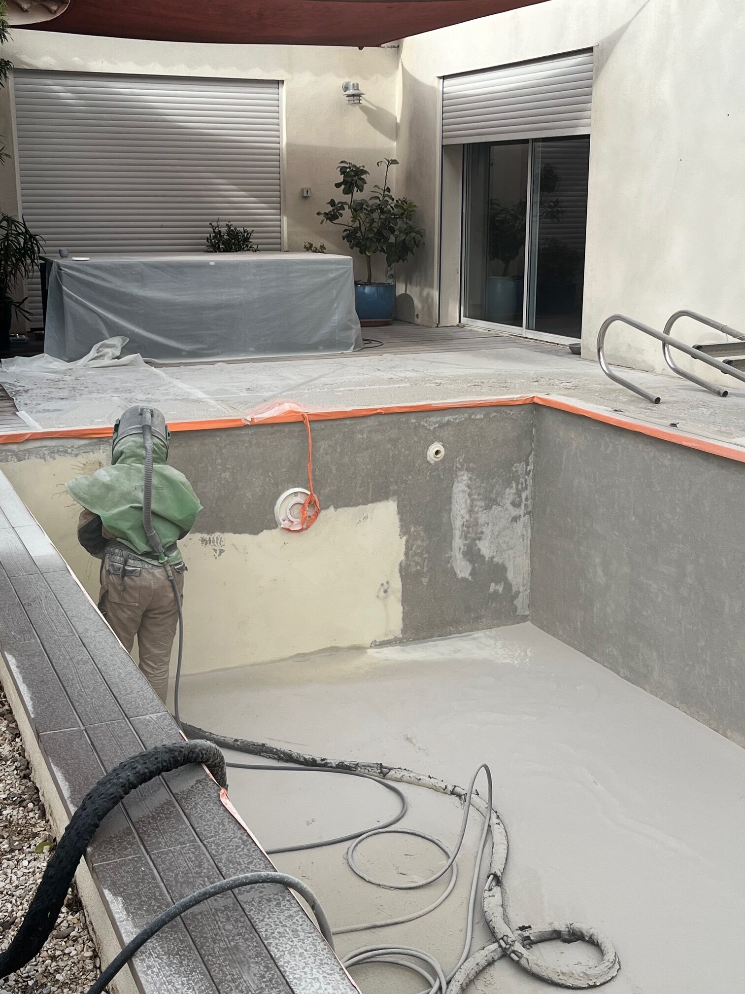 SABLAGE D'UNE PISCINE HÉRAULT
