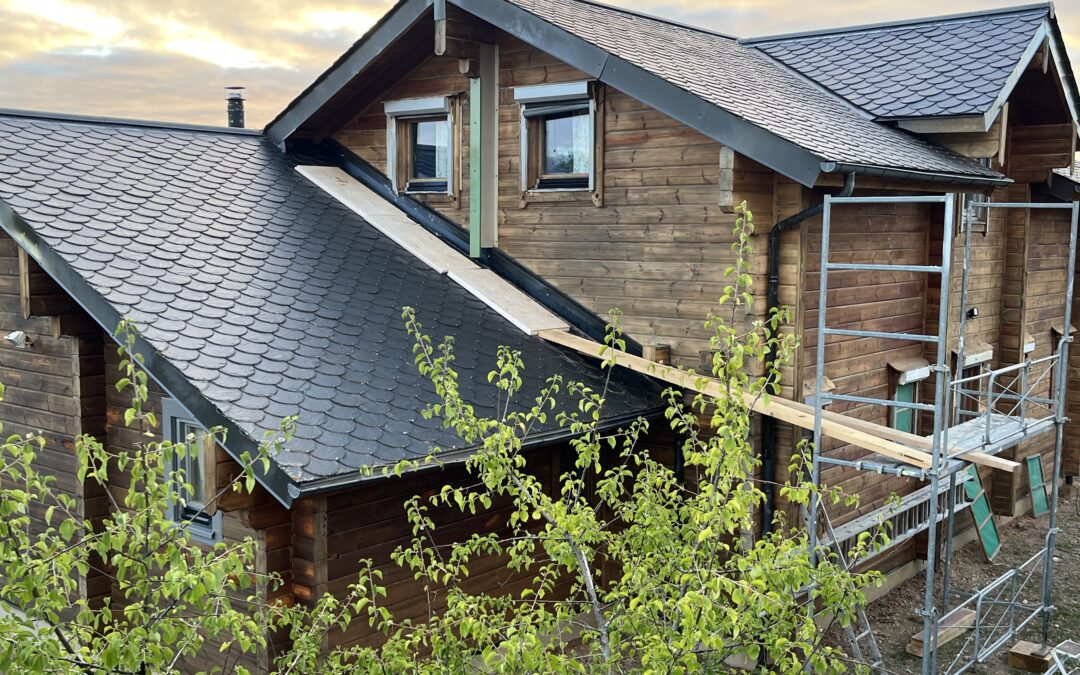 AÉROGOMMAGE CHALET EN BOIS