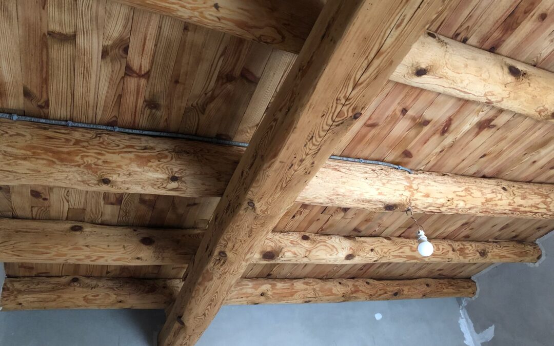 AÉROGOMMAGE DE POUTRE BOIS À MENDE 48000