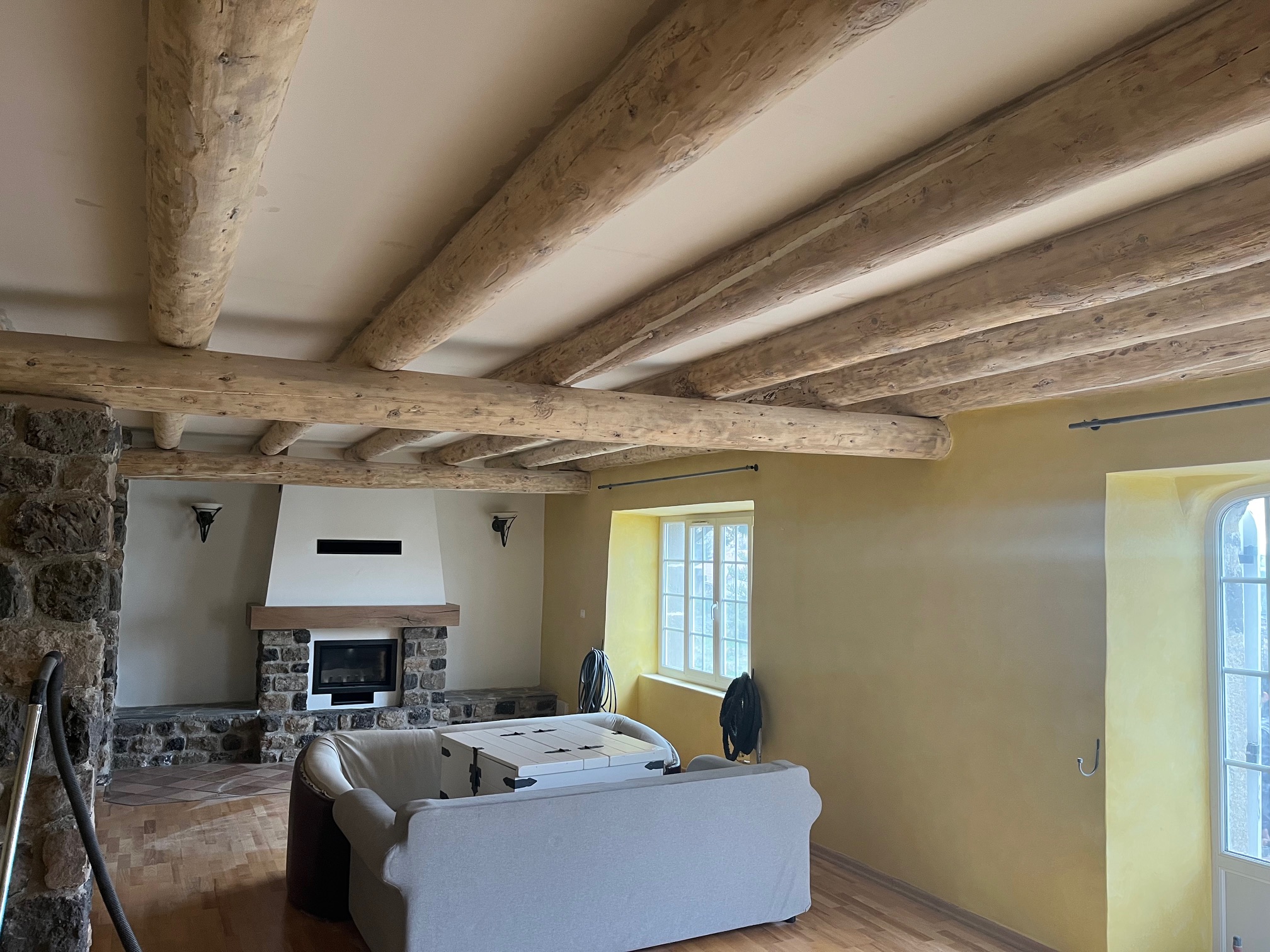 aérogommage de poutre bois à alleyrac 43150