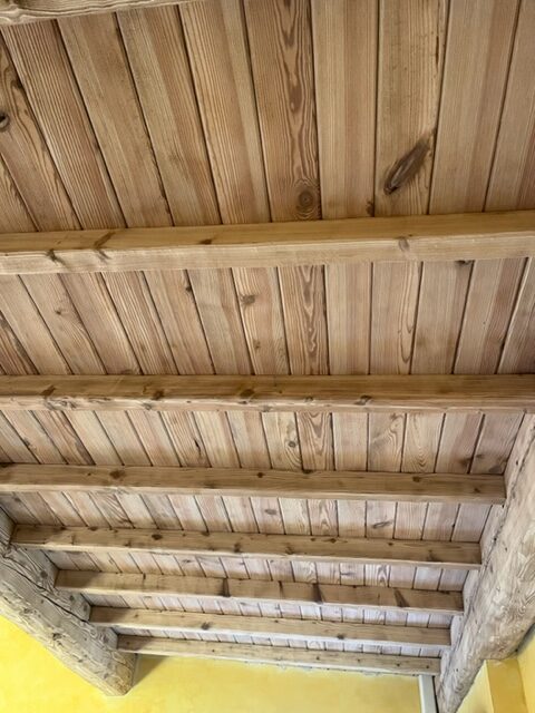 TRAVAUX DE DÉCAPAGE PAR SYSTÈME D'AÉROGOMMAGE D'UN PLANCHER EN SOUS FACE EN BOIS
